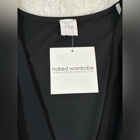 Naked Wardrobe Charcoal Long Sleeve Dress - Picture 5 of 5